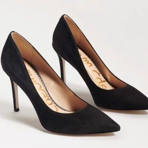 Sam Edelman Black Suede Pointed Pumps Size 9 Very Good Condition